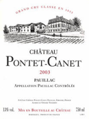 Chateau Pontet Canet 2003